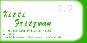 kitti fritzman business card